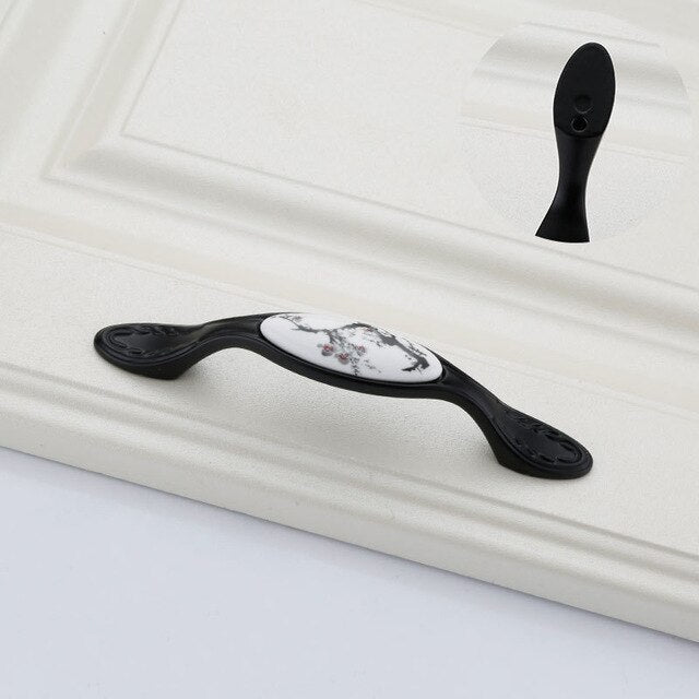 Colorful Ceramic flower Cabinet Knobs