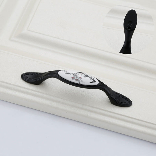 Colorful Ceramic flower Cabinet Knobs