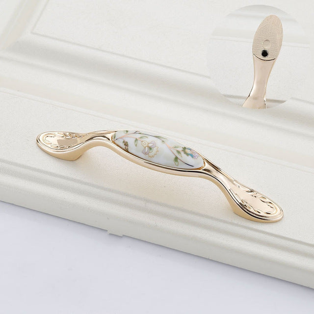 Colorful Ceramic flower Cabinet Knobs