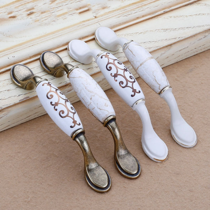 Colorful Ceramic flower Cabinet Knobs