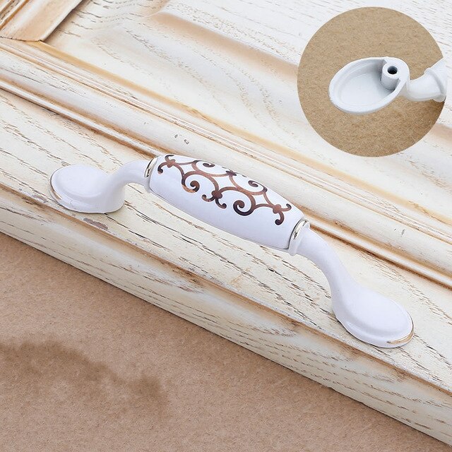 Colorful Ceramic flower Cabinet Knobs