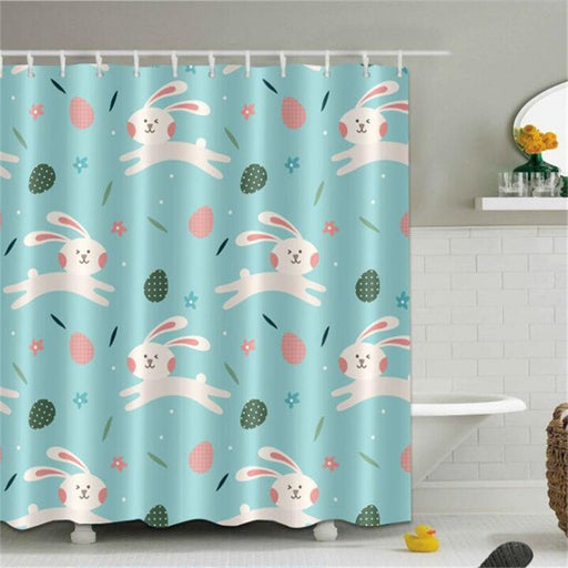 Rabbit Owl 3D Printed Shower Curtains