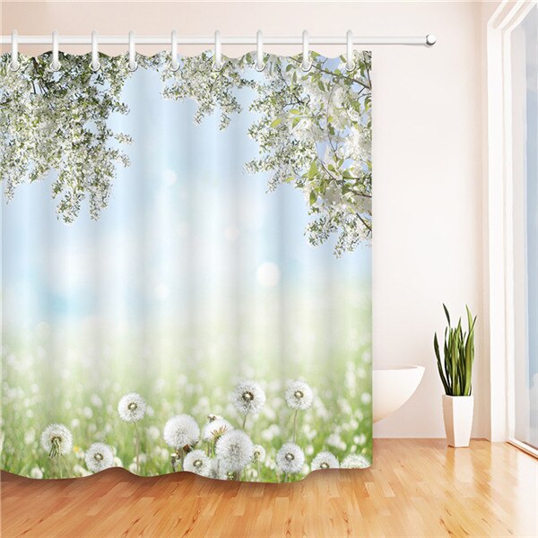 Flower butterfly 3D Printed Shower Curtains