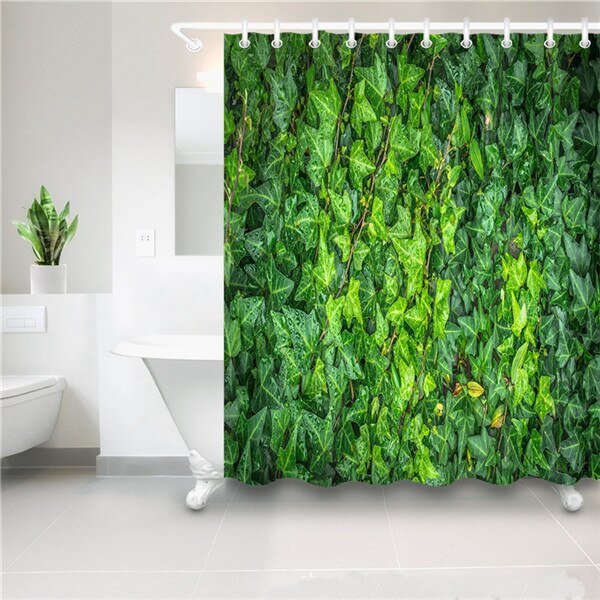 Plants Flower 3D Printed Shower Curtains