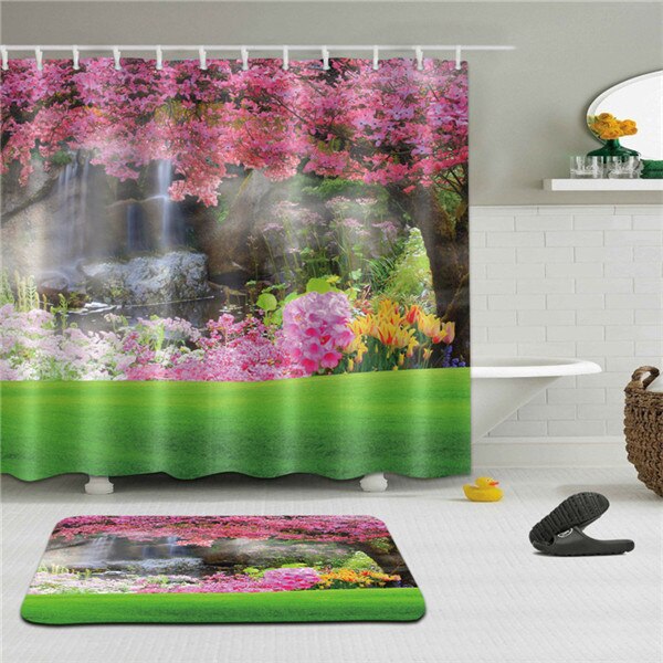 Waterfall Printed Shower Curtains