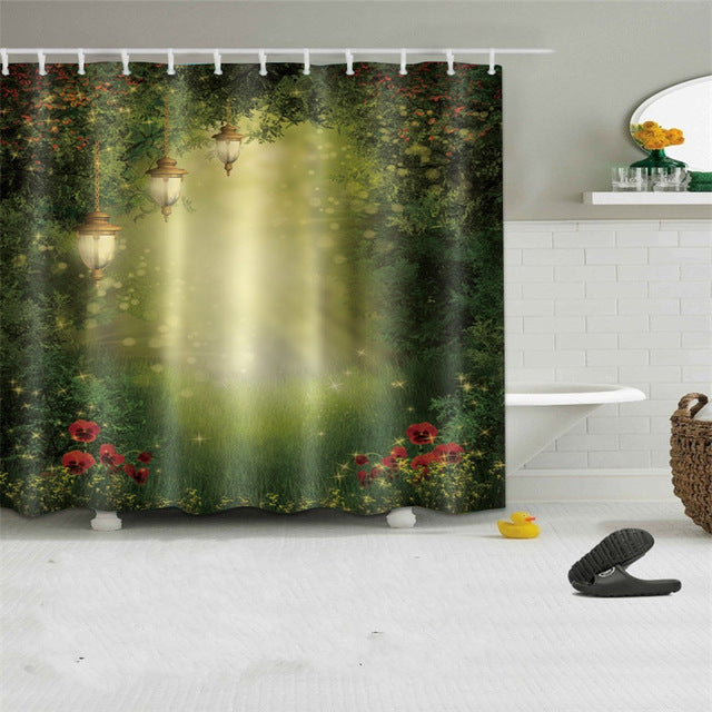 Waterfall Printed Shower Curtains