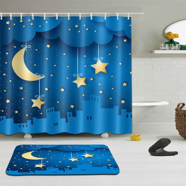 Waterfall Printed Shower Curtains