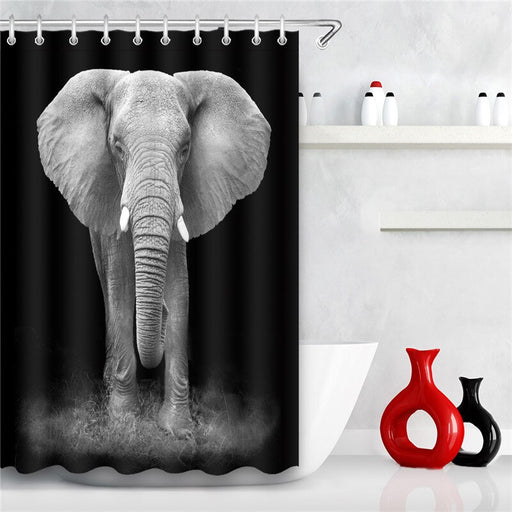 Elephant 3D Printed Shower Curtains